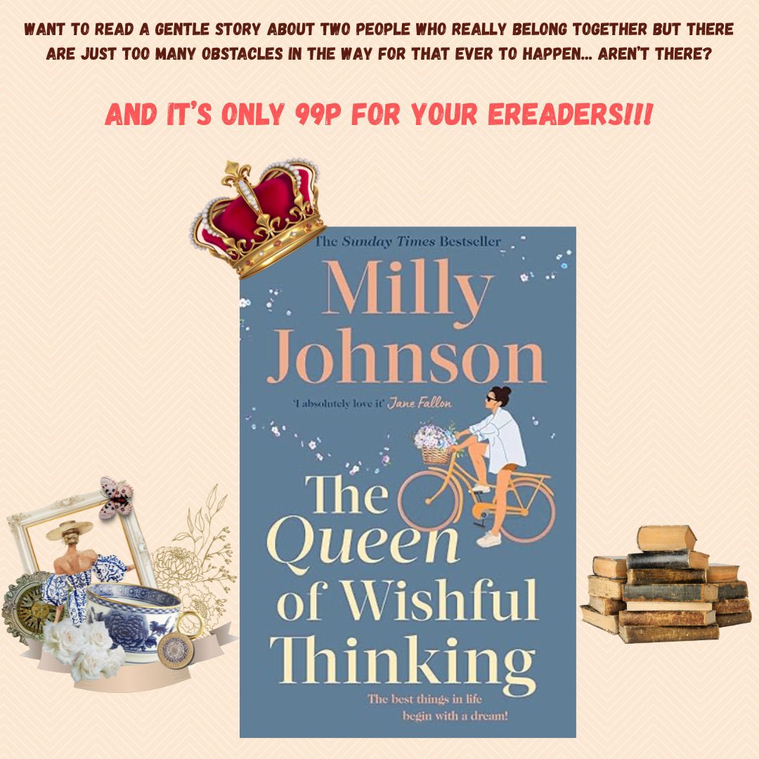 Treat your Kindle to ‘The Queen of Wishful Thinking’ by <a href="/TeamBATC/">BooksAndTheCity</a> author <a href="/millyjohnson/">📚✍️Milly Johnson ✒️🐕🐈‍⬛</a>, it’s only 99p! 

amzn.eu/d/ifTrdlK
