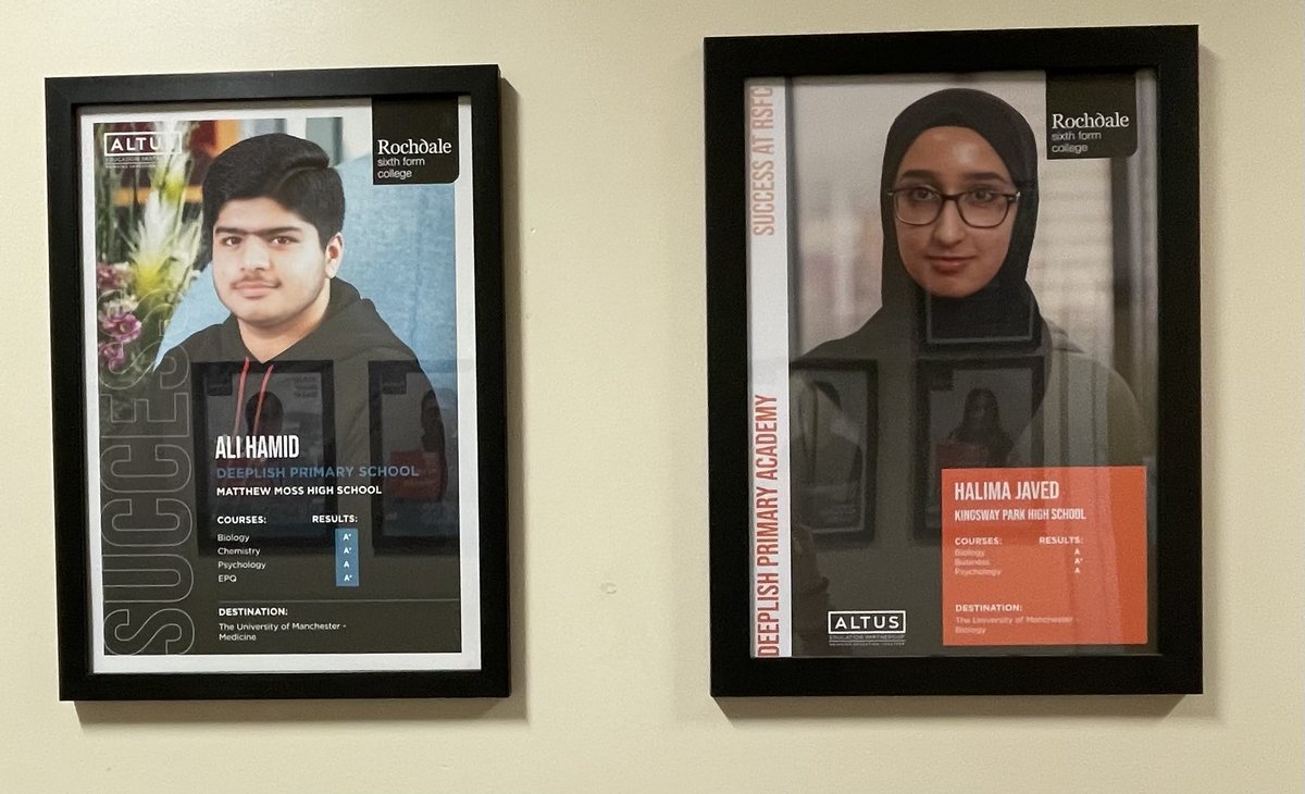 Focus Trust (@focustrust1) on Twitter photo We’re ambitious for ALL our children and when we look at our #Alumni Wall <a href="/DeeplishPA/">Deeplish Academy</a> we feel very proud of the achievements of some of our former pupils.
This poster from <a href="/RochdaleSFC/">Rochdale Sixth Form College</a> also makes very proud reading 🙏 We’re ambitious for ALL our children and when we look at our #Alumni Wall <a href="/DeeplishPA/">Deeplish Academy</a> we feel very proud of the achievements of some of our former pupils.
This poster from <a href="/RochdaleSFC/">Rochdale Sixth Form College</a> also makes very proud reading 🙏