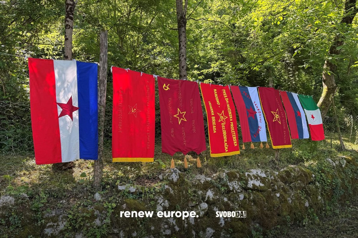 Evropski liberalci <a href="/RenewEurope/">Renew Europe</a> pod zastavami slave. facebook.com/share/p/1Bxx5G…