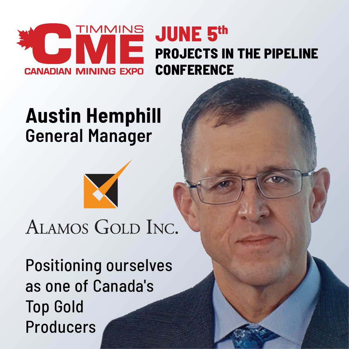 Alamos Gold is all in at #CME2025
Here’s where to connect with us at the Canadian Mining Expo in Timmins:
✅ Booth R-16 in Arena 1 – Stop by to meet our team and scan the code to register.
✅ We're hiring! Explore career opportunities at our mine sites and discover what it's like