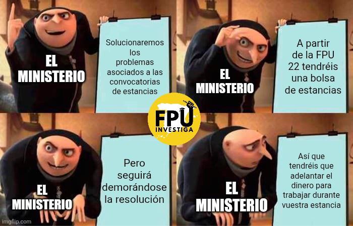 FPU investiga (@fpuinvestiga) on Twitter photo 🤯 No obstante, seguimos sin tener resolución definitiva de las estancias. ¿Hasta cuándo, <a href="/CienciaGob/">Ministerio de Ciencia, Innovación y Universidades</a> ?
🕜‼️ Dentro de poco volverán ya lxs primerxs en irse a España... 🤯 No obstante, seguimos sin tener resolución definitiva de las estancias. ¿Hasta cuándo, <a href="/CienciaGob/">Ministerio de Ciencia, Innovación y Universidades</a> ?
🕜‼️ Dentro de poco volverán ya lxs primerxs en irse a España...