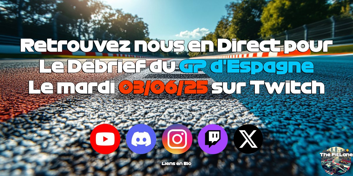 Bonsoir, retrouvez <a href="/V_Vancutsem/">Valentin Vancutsem</a> <a href="/Valkyria1197/">valkyria🇫🇷🌍 #AH19</a> et Linkin pour le débrief du Grand Prix d'Espagne de F1 en direct sur Twitch dès 21h.

RDV ici : twitch.tv/thepitlane