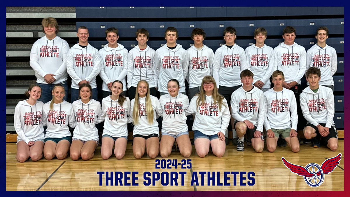 Our 3-sport athletes are the heartbeat of Boyne City Athletics.
Proud to recognize the student-athletes who give their all, all year long.
Not pictured: Braydin Noble, Peyton Frost, Owen Hewitt, Riley Thiel, Cooper Vizina, Ben Parsons, Toby Bristol, Caleb Daniels.