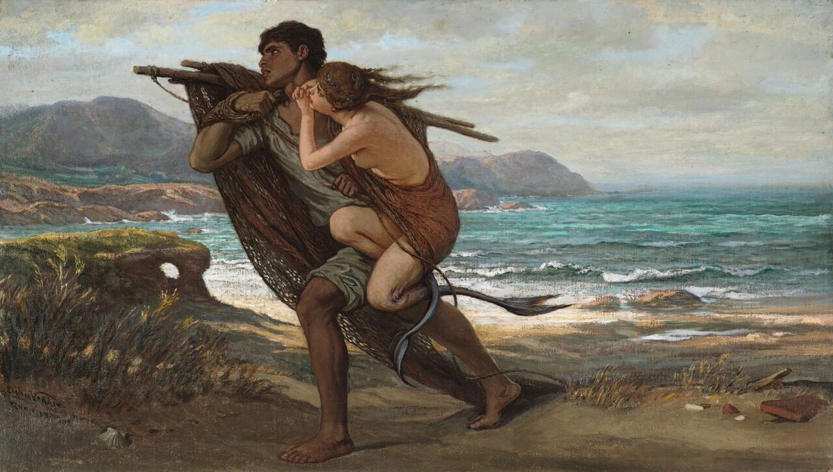 Fisherman And Mermaid, 1888-1889, Elihu Vedder