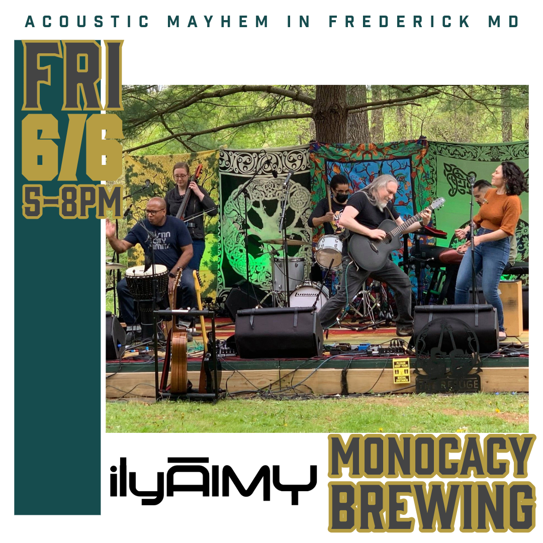 Tomorrow, Live from the Lair. Friday in Frederick, ilyAIMY at Monocacy Brewing.
So let it be written.
ilyaimy.com