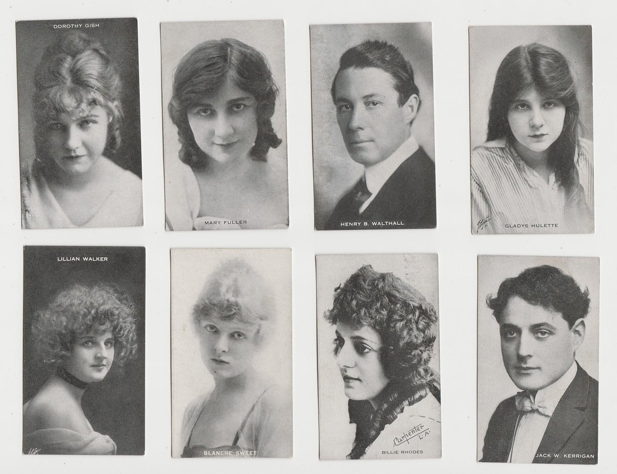 Just started listing some 1910s film star cards. Won't finish these up until later in the week, but a few of these "Distinguished Players" will be available today - ebay.com/str/immortalep… (Most of these are in pretty good shape, EX+ on avg.).