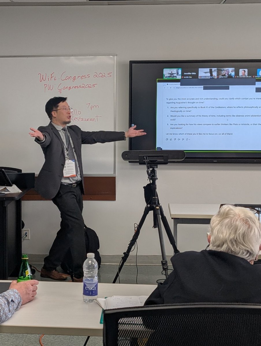 The Centre for Patristics and Early Christianity (@patristicsexty) on Twitter photo The incomparable Jimmy Chan delights the crowd with a discussion of Augustine and AI. The incomparable Jimmy Chan delights the crowd with a discussion of Augustine and AI.
