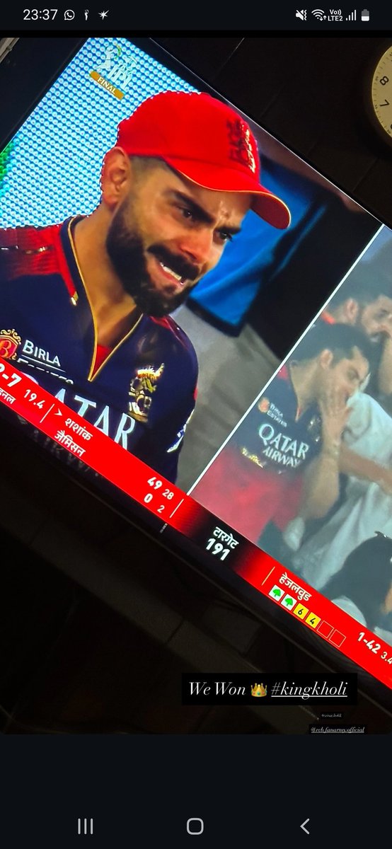 Congratulations RCB , Finally won their first IPL trophy, so happy for <a href="/imVkohli/">Virat Kohli</a> bhai.❤️
#IPLFinals