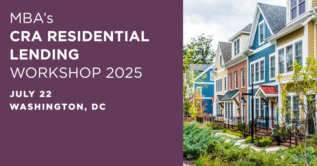 MBAMortgage's tweet photo. Join us July 22 in Washington, DC for the #MBAResearch CRA Residential Lending Workshop to learn what makes a successful CRA strategy from the experts who are often called after problems arise. Don’t miss this opportunity! Register now: https://t.co/fjLbr5vejd. https://t.co/4e5RhwxmQF