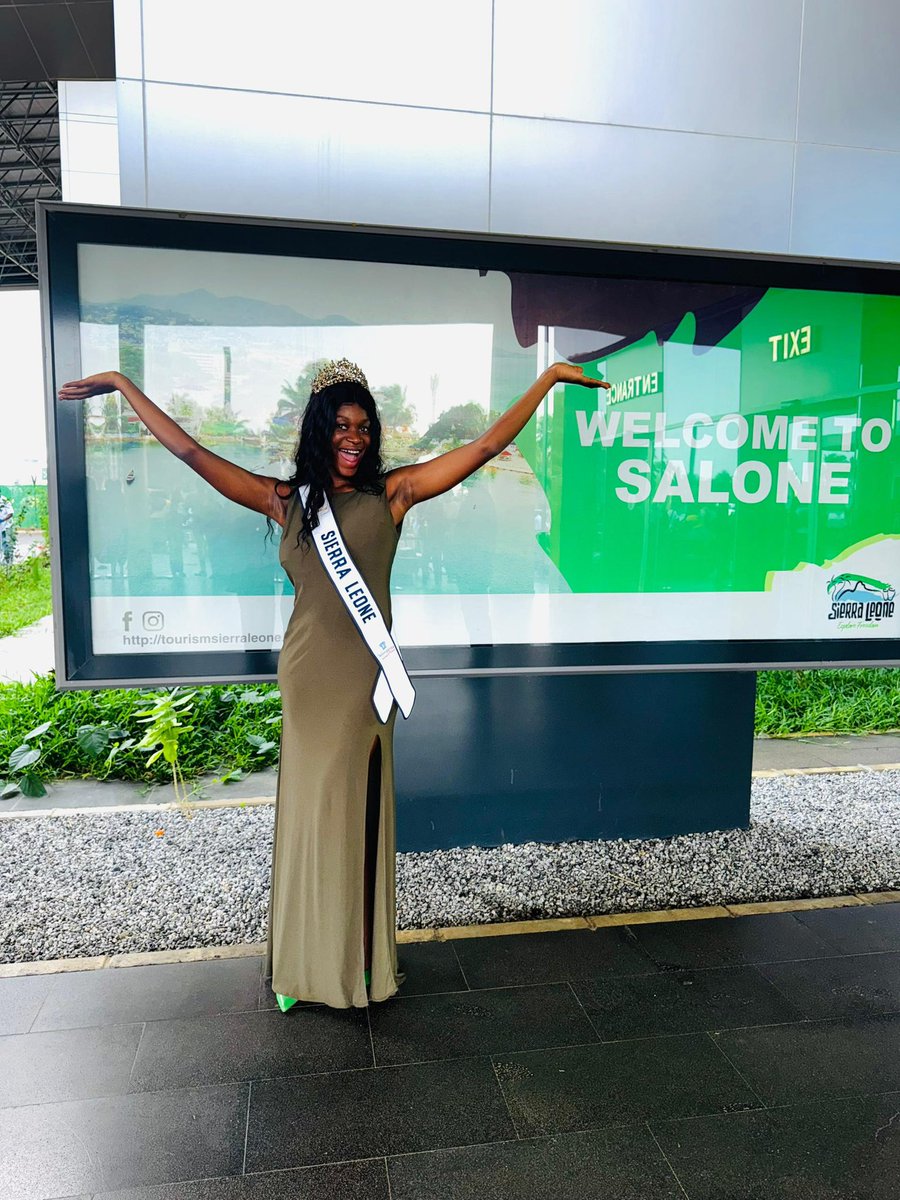 MissSL_Limited's tweet photo. Miss Sierra Leone 2025 - Lachaeveh A.K. Davies safely landed on the shores of Sierra Leone. 

Thank you India for your kind hospitality, Home sweet Home.

#MissSierraLeone2025
#HomeSweetHome
#72MissWorld 
#ThankYou https://t.co/xAZi5yRPKm