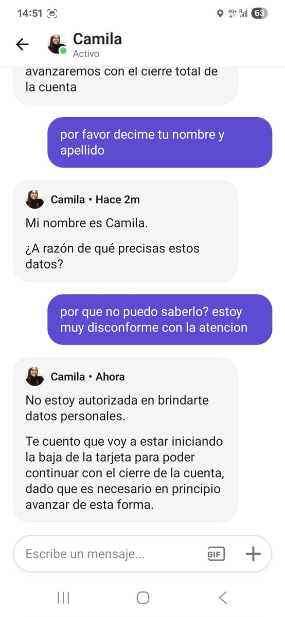 eribaya's tweet photo. @brubankarg y la atencion??? Ni hablar de la seguridad al cliente! O sea uds tienen todos mis datos y yo no puedo saber con quien estoy hablando? https://t.co/EAj0S7rx0G