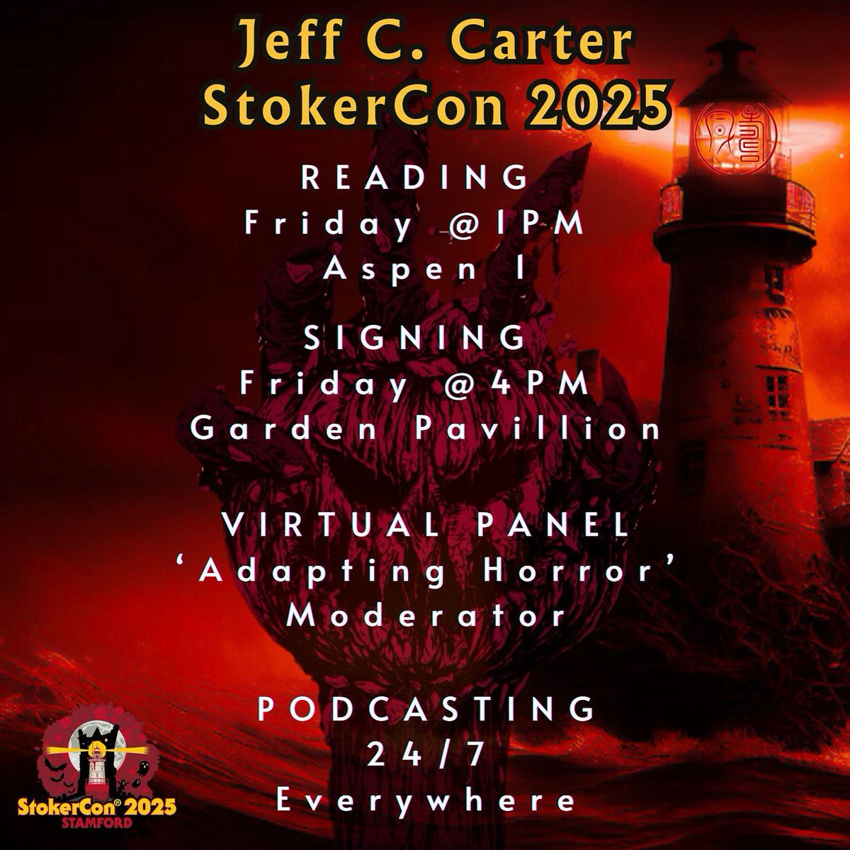 I’ll be at Stoker Con in Stamford, CT. Say hello! 1 free high five per customer ✋