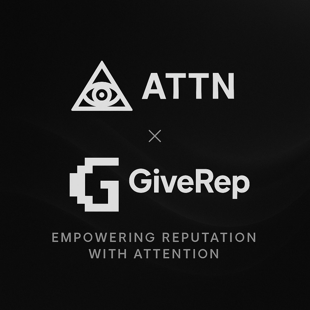 emzylon1's tweet image. Reputation meets attention.
Two forces, one mission.
@Giverep x @ATTNtoken; empowering the next era of onchain identity.

🧠⚡ #Web3 #ReputationFi #ATTN