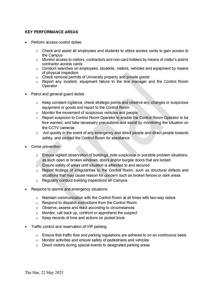 CarolBoitumelo1's tweet image. Sefako Makgatho Health Science University is hiring!

📌Security Officers x4

Closing Date 11 June 2025
