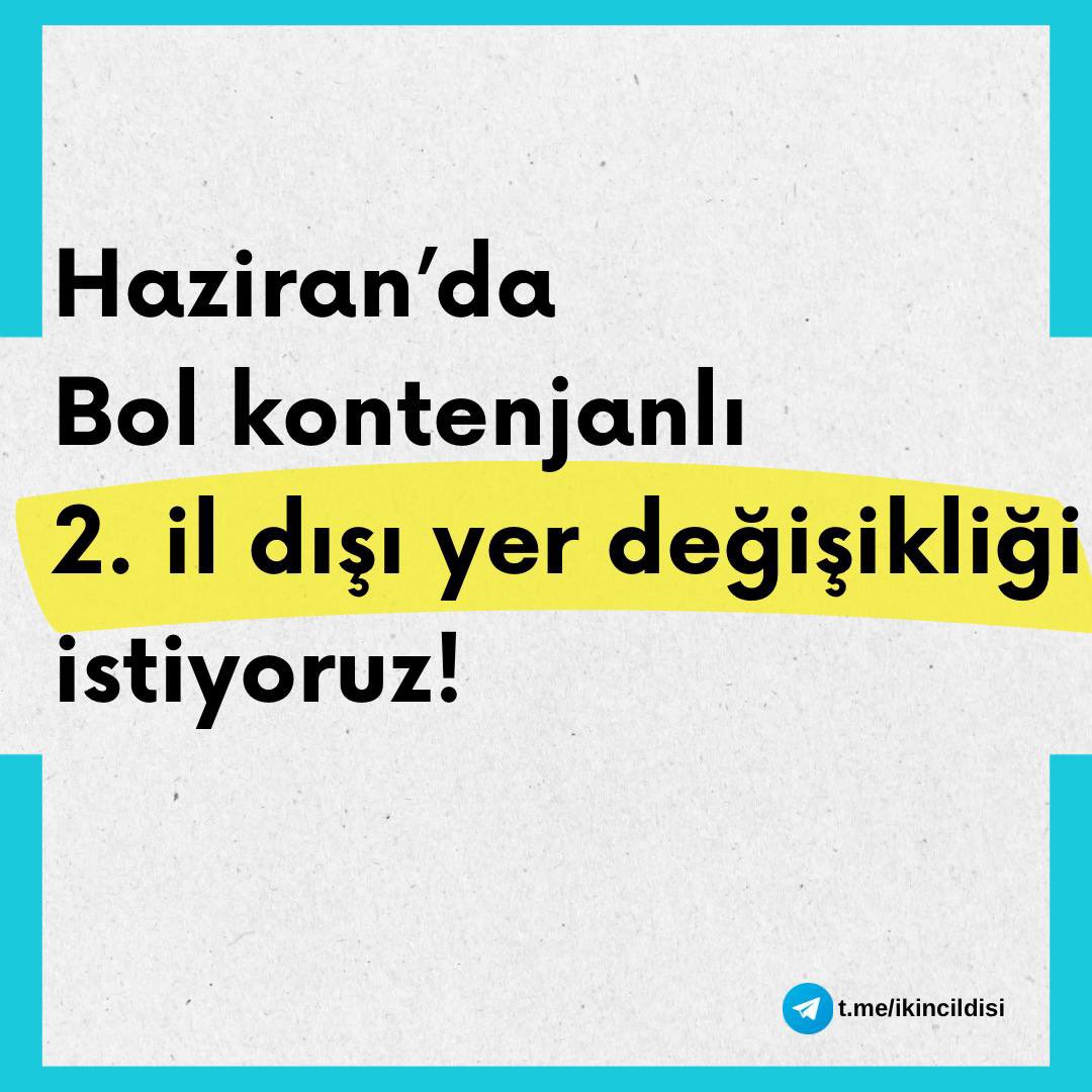 Daha ne kadar mağdur olacak öğretmenler   #HazirandaikinciilDısıSart
<a href="/Yusuf__Tekin/">Yusuf Tekin</a>
<a href="/mebpgm/">Personel Genel Müdürlüğü</a> <a href="/Nihal_Albayrak_/">Nihal ALBAYRAK</a>  <a href="/oguzozat/">Oğuz ÖZAT</a> <a href="/_aliyalcin_/">Ali YALÇIN</a> <a href="/TalipGeylan06/">Talip Geylan</a> <a href="/TRogretmen/">Öğretmen TR 🇹🇷</a> <a href="/kademozbay_/">Kadem Özbay</a> <a href="/leventkuruoglu/">Levent Kuruoğlu</a> <a href="/tcmeb/">Millî Eğitim Bakanlığı</a> <a href="/egitimis/">Eğitim-İş</a> <a href="/HurEgitimSen/">Hürriyetçi Eğitim Sen Genel Merkezi</a> <a href="/egitimsen/">Eğitim Sen</a> <a href="/edipuzen/">Edip Üzen</a>