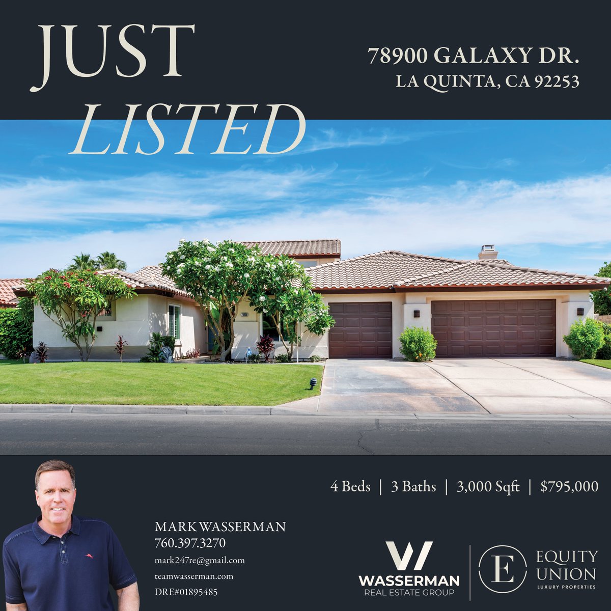 mrkwass's tweet photo. Just Listed in Starlight Dunes, La Quinta
Upgraded 4BD/3BA w/ 3,000+ sq ft, quartz island, custom bar, loft, &amp; a resort-style yard w/ pool + spa. Minutes from El Paseo, IW Tennis Garden &amp; Coachella venues. DM for a tour—this one won’t last! #LaQuinta #JustListed #CoachellaValley https://t.co/EDgyFMKbOP