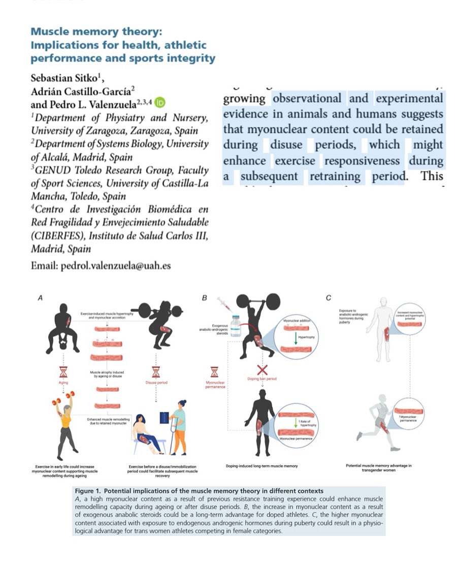 🧵1/ NEW PAPER OUT!

We just published a perspective article in The Journal of Physiology on the muscle memory theory and its implications for health, performance, and sports integrity.
Let’s break it down 👇