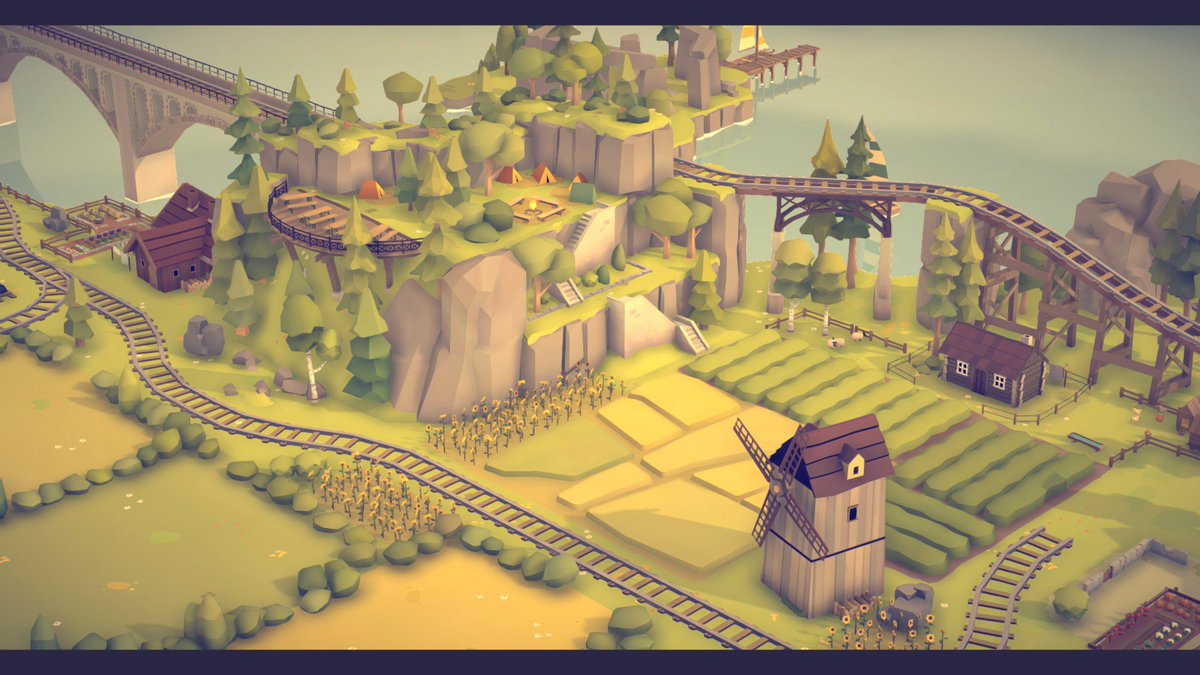 smallbutspacey's tweet image. Putting the finishing touches on my first Islands &amp;amp; Trains project! Love all the little details, especially the gardens and critters.  🌾🐑

Video tour coming tomorrow!
@Just_Game_Dev