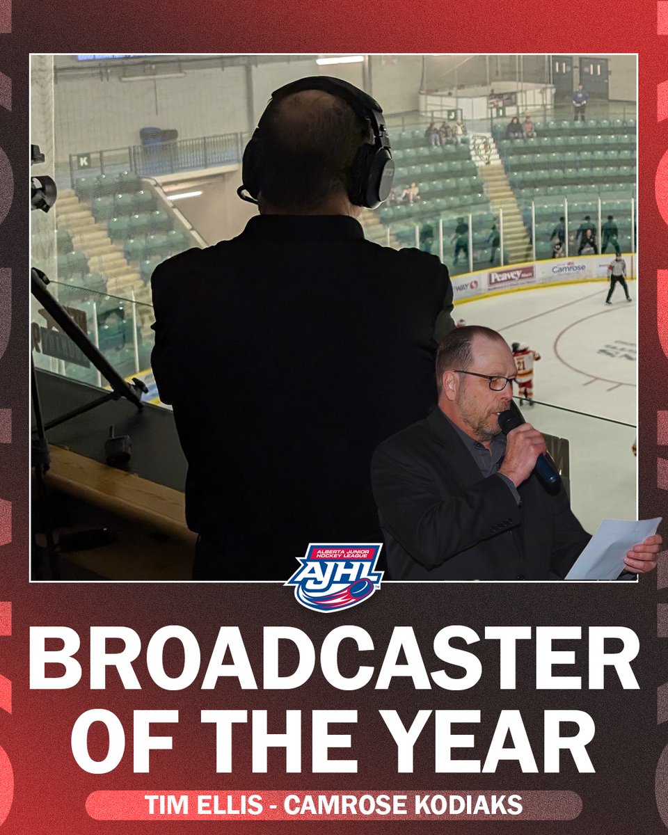 The Alberta Junior Hockey League is proud to announce Tim Ellis <a href="/camrosekodiaks/">Camrose Kodiaks</a> as the recipient of the inaugural AJHL Broadcaster of the Year Award! ajhl.ca/tim-ellis-kodi…