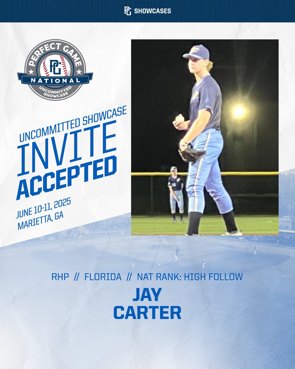 Perfect Game Florida (@florida_pg) on Twitter photo NATIONAL UNCOMMITTED SHOWCASE INVITE ACCEPTED 🔒
<a href="/JayCarter2007/">Jay Carter</a> X #NatUncommitted
<a href="/PG_Uncommitted/">PG_Uncommitted</a> NATIONAL UNCOMMITTED SHOWCASE INVITE ACCEPTED 🔒
<a href="/JayCarter2007/">Jay Carter</a> X #NatUncommitted
<a href="/PG_Uncommitted/">PG_Uncommitted</a>