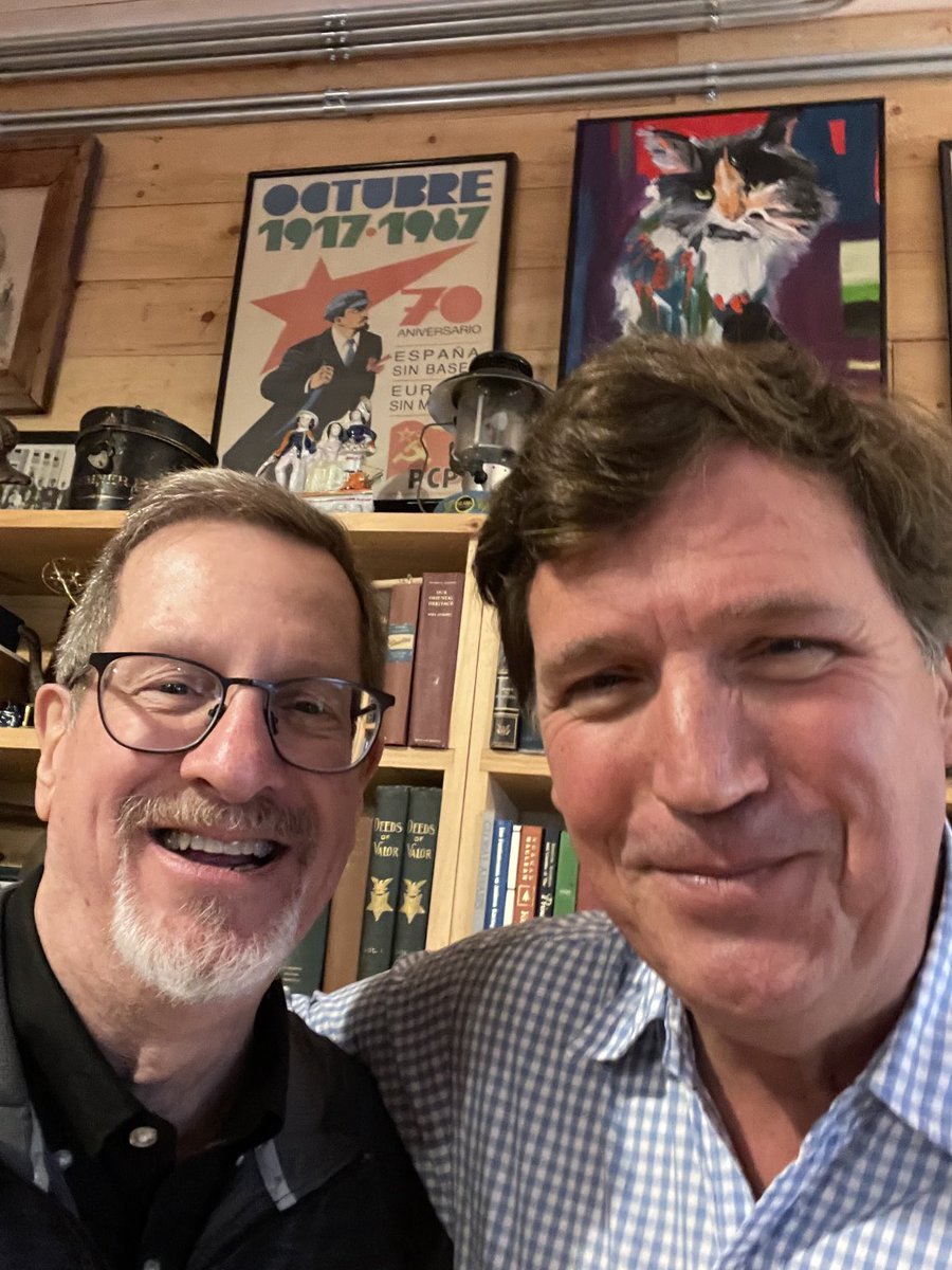 Taped a two-hour interview today for Tucker Carlson's podcast, discussing my new book Seeing the Supernatural. Stimulating conversation! I'll let you know when it will release.