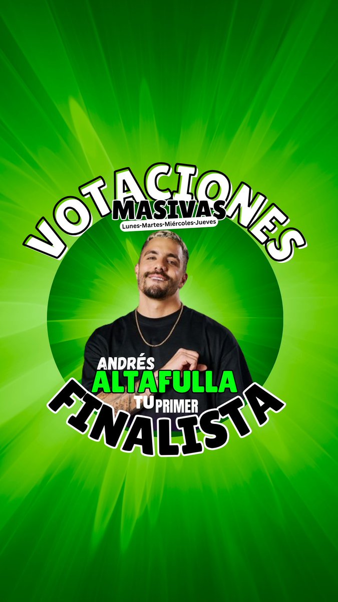 AltafullaTeam's tweet photo. LES COMPARTO ESTA IMAGEN PARA QUE JUNTOS LA PONGAMOS DE IMAGEN DE PERFIL 💚🥷🏼#Altafulla @altafullaa #LaCasaDeLosFamososCol2 #LaCasaDeLosFamososCol https://t.co/mdr2eHSzhB