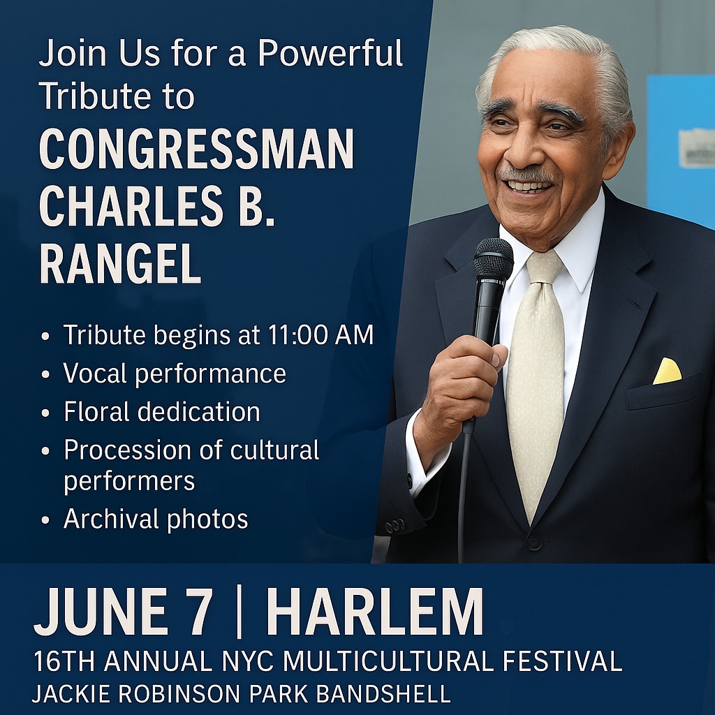 NYCMultiCulFest's tweet photo. #congressmancharlesrangel  #tribute #NYCMulticulturalFestival #WeAreNewYorkers #NYC400 #HarlemEvents #NYCReels https://t.co/pHZpVlEFes