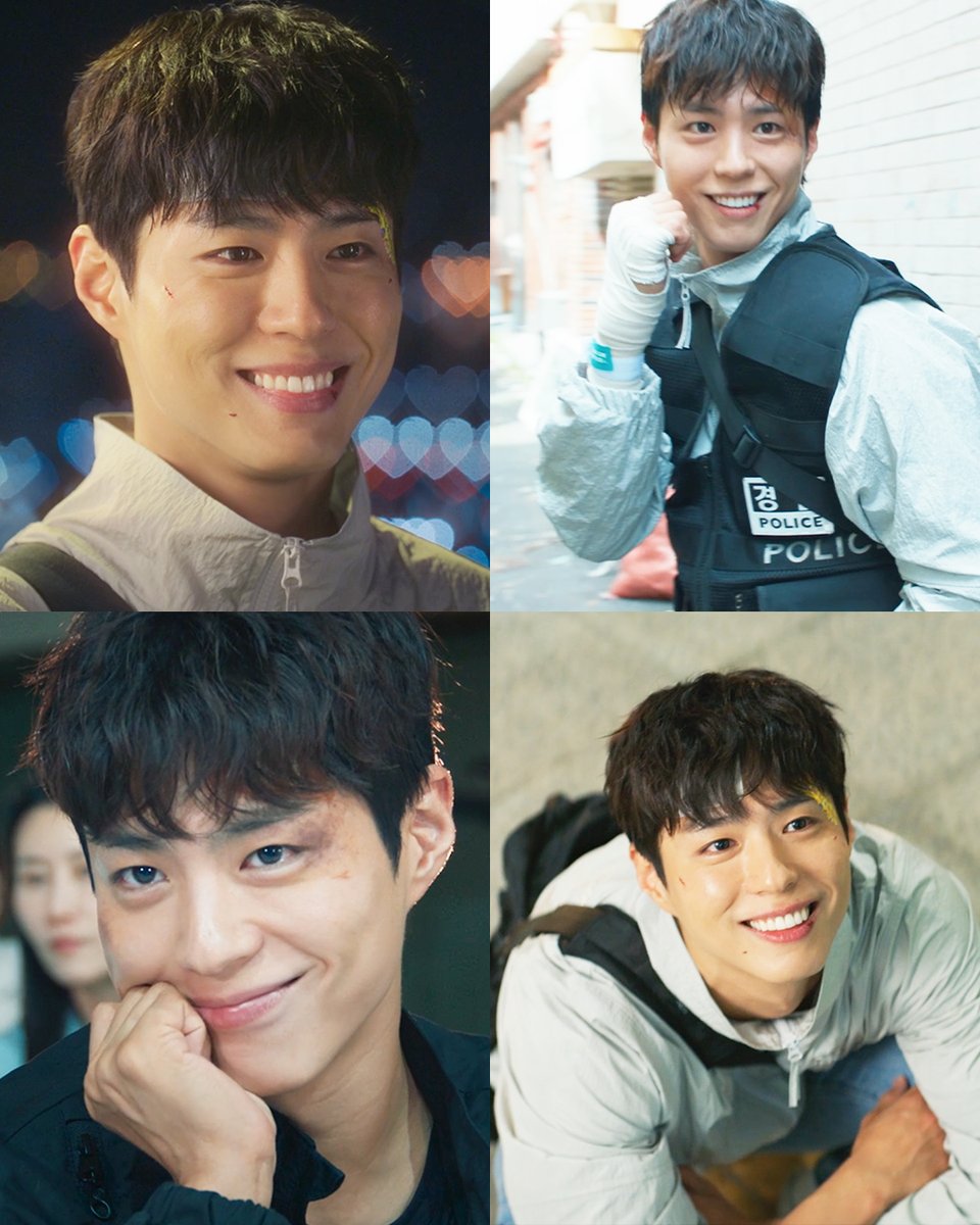PrimeVideoBR's tweet photo. tão lindinho sorrindo 🥹🤏 (nem parece que passou metade dos eps apanhando 😭 

#UmBomGaroto #GoodBoy #굿보이 #ParkBoGum #박보검 BOGUMMY #LeeSangyi #이상이 #KimSohyun #김소현 @bogummy https://t.co/BsaZzjnymR