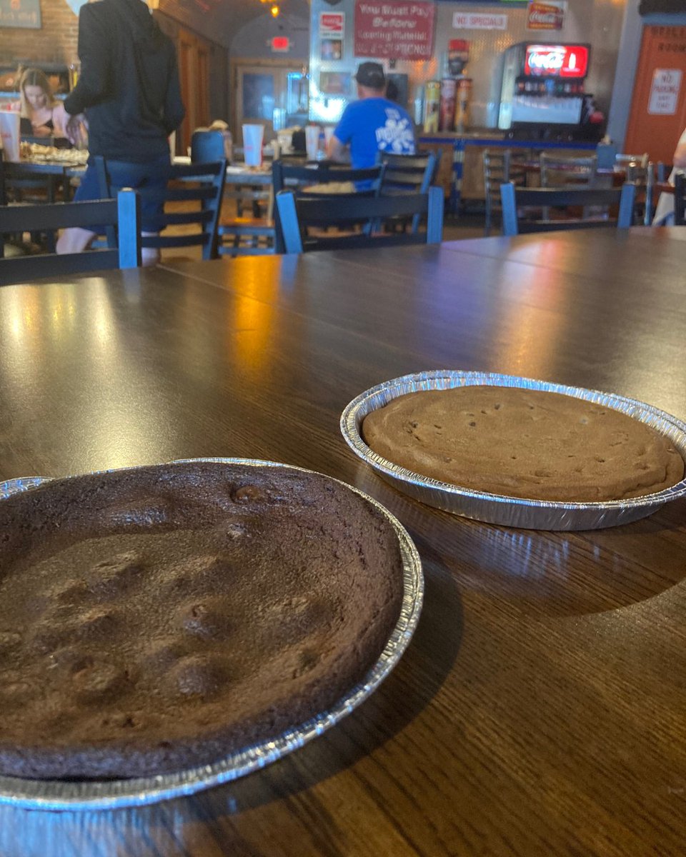 8" chocolate chip and double chocolate cookies are the perfect dessert for families and groups! #BApizza