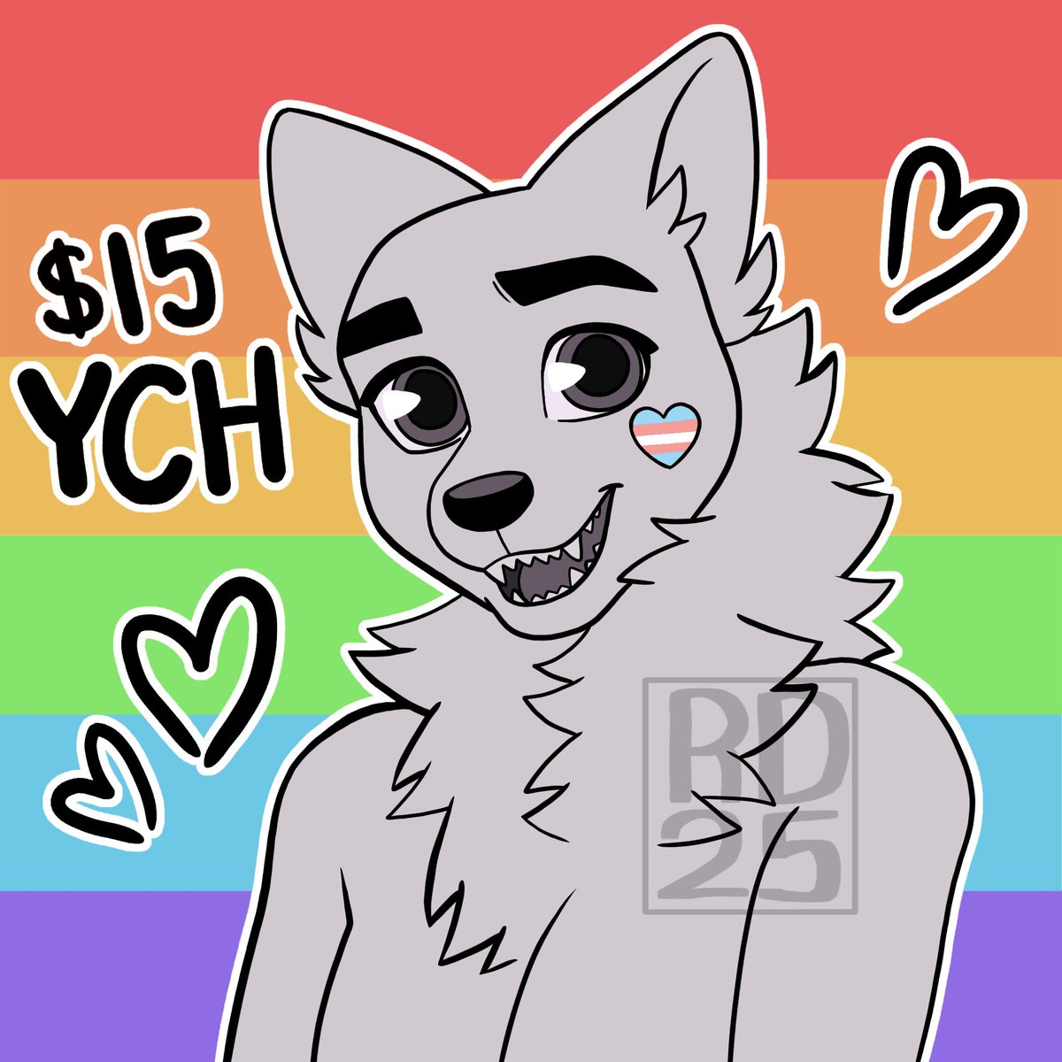 FreeRhfills's tweet photo. $15 pride YCHs!

Can be any species, gender, or flag(s)! Cheek hearts can be removed if requested. 

PayPal or Venmo for payments 

DM or comment if interested thank you 🥰 (DMs only if you're serious) https://t.co/lmNx8uHsnO