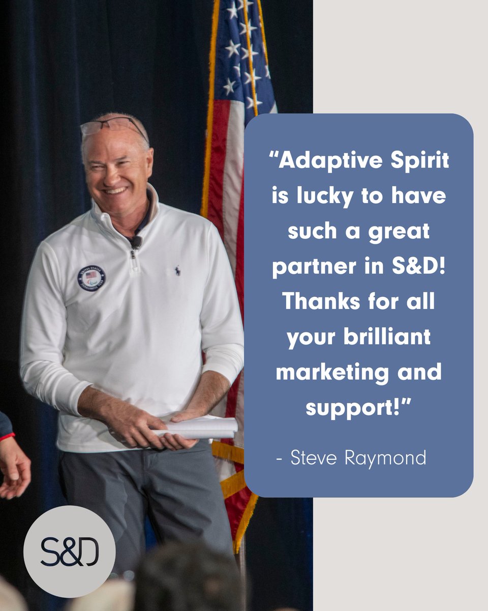 sd_denver's tweet photo. Strong partnerships power great results. Thank you, Steve Raymond and @AdaptiveSpirit for the kind words, continued collaboration, and trusting us to bring your mission to life!
#wheremarketingworks #marketing #sddenver #nonprofit #adaptivespirit https://t.co/uxvojQn5xM