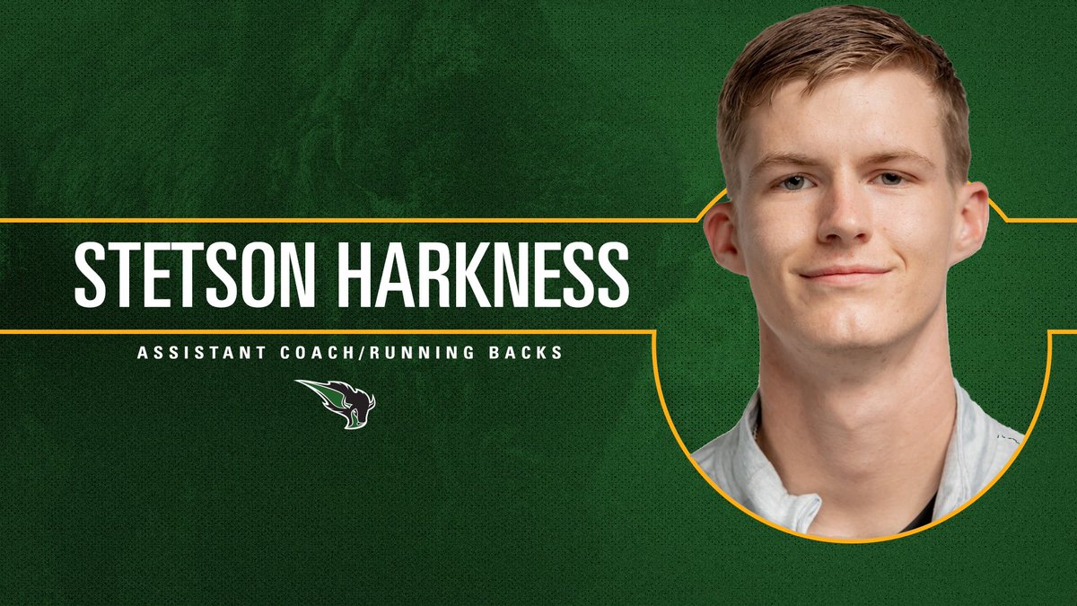 OBU Football (@obu_football) on Twitter photo We've hired <a href="/Stetness/">Coach Stetson Harkness</a> as our new running backs coach! #OnToVictory
📰 t.ly/gtmA_ We've hired <a href="/Stetness/">Coach Stetson Harkness</a> as our new running backs coach! #OnToVictory
📰 t.ly/gtmA_