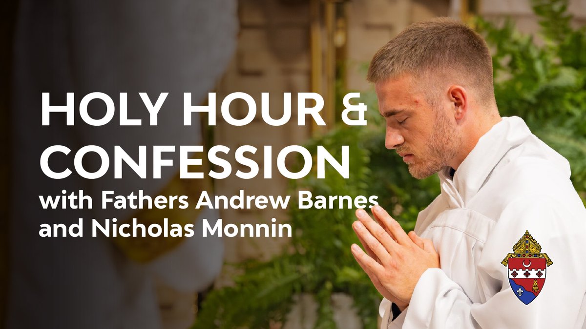 Deacons Andrew Barnes and Nicholas Monnin invite the faithful to a holy hour with the opportunity for the Sacrament of Reconciliation following their ordination to the priesthood, beginning at 3 p.m. at the Sisters of St. Francis of Perpetual Adoration Motherhouse in Mishawaka.