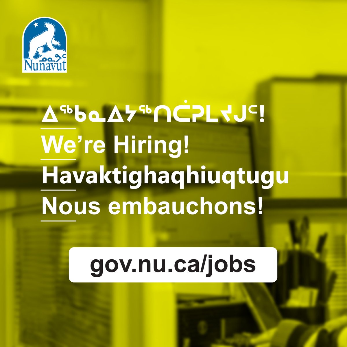 ᓂᕿᑦᑎᐊᕙᓕᕆᓂᕐᒧᑦ ᐃᑲᔪᖅᑎ | Dietary Aide | Aide aux diètes
gov.nu.ca/en/jobs/dietar… #GNJobs