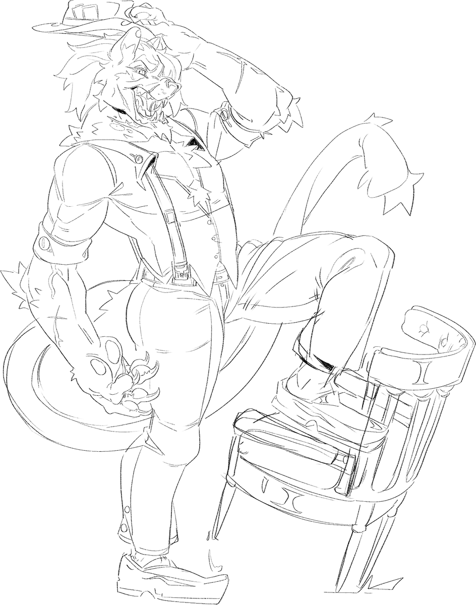 LautaroJ2196's tweet photo. Sergei the Siberian tiger and “Uncle” the panda - lineart @TheDudeMeister0 https://t.co/kDtN7KsYQM