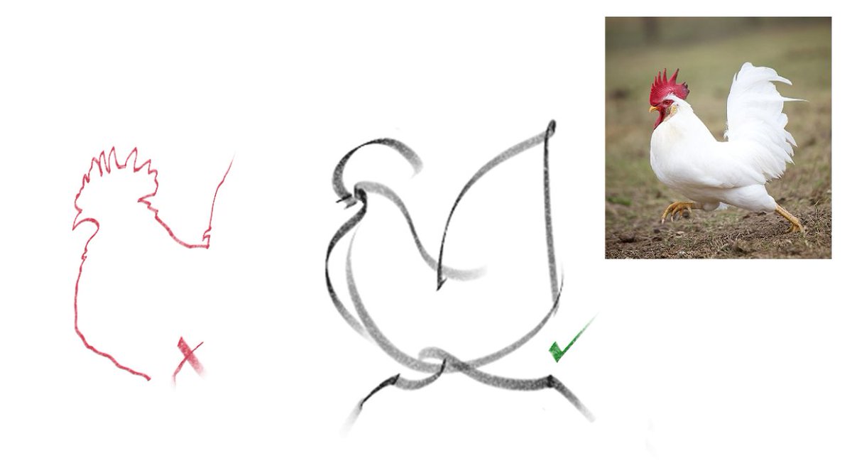 Tem dificuldade de simplificar seus desenhos e dar mais fluidez à eles? Tenta esboçar seu tema usando *apenas* 7 linhas, isso vai te obrigar a capturar a essência do que você vê 👁️✨