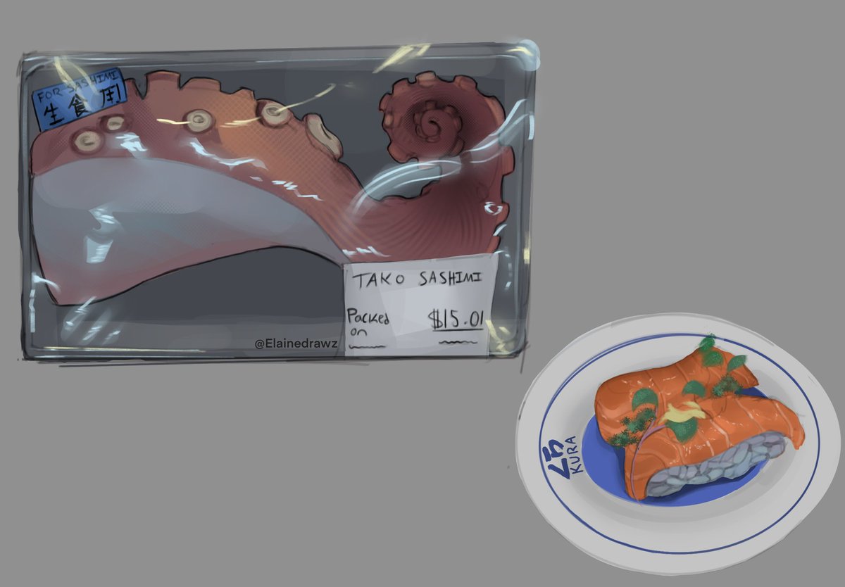 Drew yummy Sashmi &amp; Sushi I’ve been eating lately 😋 #procreate