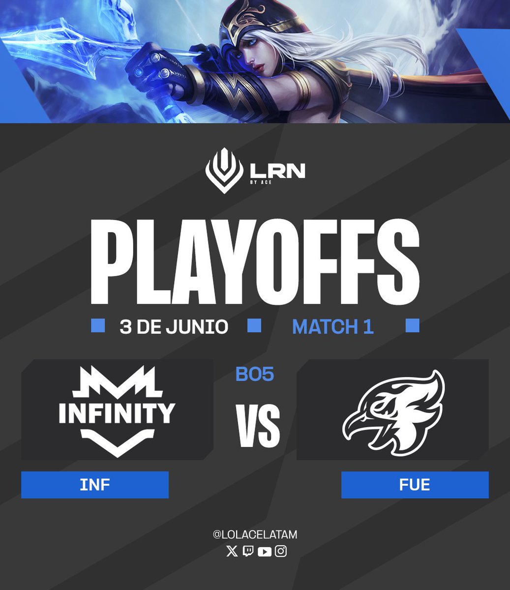 🔥 ¡GRAN FINAL DE LA #LRN! 🔥
 <a href="/fuegocw/">Fuego</a>  🆚 <a href="/InFinitye_sport/">INFINITY 🚀</a> 
Dos caminos, una corona. Solo uno será el campeón del Split 1.
Prepárate para una serie que promete intensidad total. 🏆
🕒 Hoy es el día.
¿Quién se queda con la gloria?
