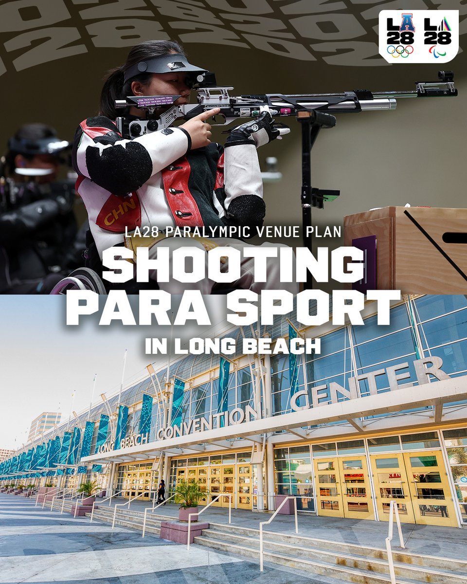 LA28 (@la28) on Twitter photo Aiming above and beyond in Long Beach. 🎯
Shooting Para Sport will take its shot at glory in 2028 from the Convention Center in Long Beach.
<a href="/Paralympics/">Paralympic Games</a> | <a href="/LongBeachCity/">City of Long Beach</a> | <a href="/ShootingPara/">Shooting Para Sport</a> Aiming above and beyond in Long Beach. 🎯
Shooting Para Sport will take its shot at glory in 2028 from the Convention Center in Long Beach.
<a href="/Paralympics/">Paralympic Games</a> | <a href="/LongBeachCity/">City of Long Beach</a> | <a href="/ShootingPara/">Shooting Para Sport</a>