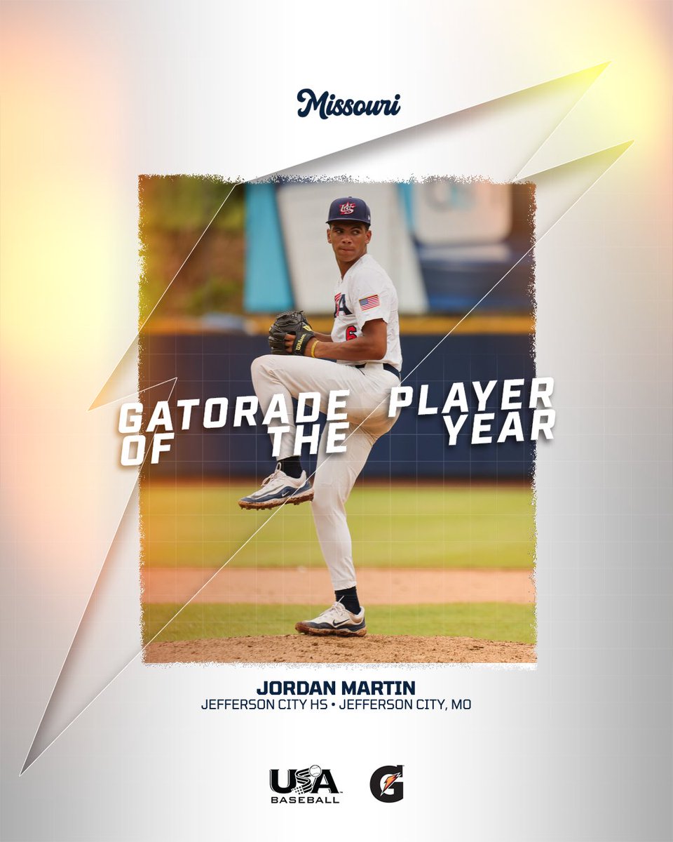 Congrats to the Missouri #GatoradePOY, Jordan Martin! 🇺🇸
