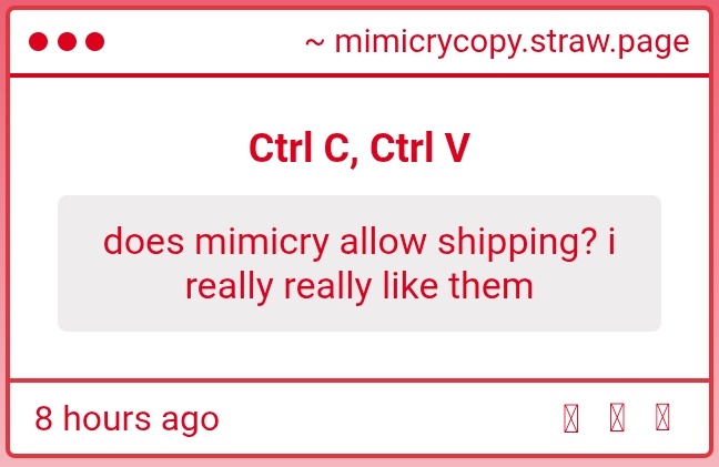 gingerypastry's tweet photo. //Yes you can ship your variants/ocs with Mimicry lol (as long as it's appropriate).
tag me if you post ship art 💕 https://t.co/oDKCvlEhxo