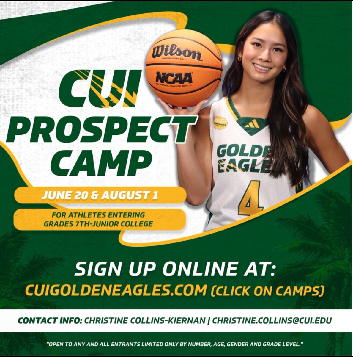 Ready to Level Up your game? 
✨ Skill Development
🧠 Position IQ and Mental Training
📝 Written Evaluation
🛑 Defensive Clinic
⚡️ High Energy Atmosphere 
💥 High Coach to Player Ratio 
Bring the Fire, the talk, the glue player mentality! Get seen! 
…swomensbasketballcamps.totalcamps.com/About%20Us