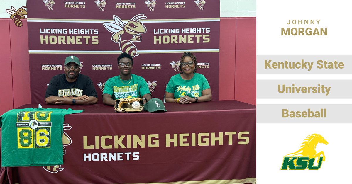 Congratulations to Johnny Morgan!  He will be continuing his academic and baseball careers at Kentucky State University! #Committed #LHPride #GoThorobreds