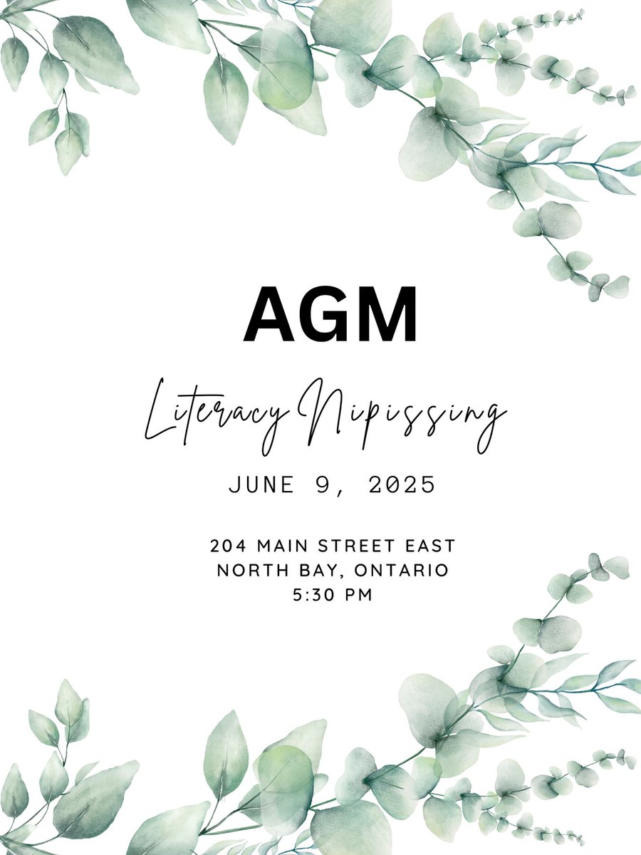 LiteracyNip's tweet photo. Our AGM is on Monday June 9th at 5:30pm #agm #meeting #june https://t.co/VxPR1HQluD