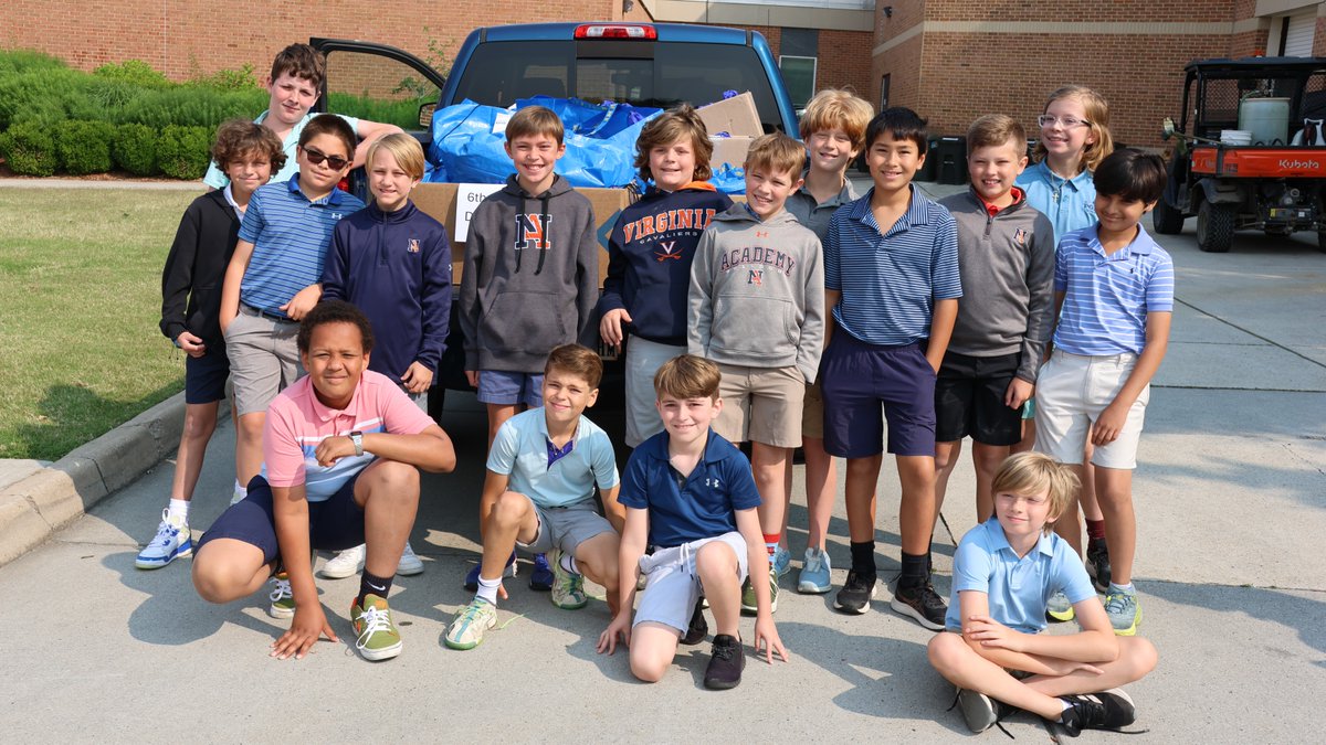 Lower School did a great job collecting food and games for the YMCA of South Hampton Roads. These donations, which fourth grade boys loaded into the YMCA truck Tuesday, will go to children in the Y's Camp Red Feather. #NorfolkAcademy #YMCA