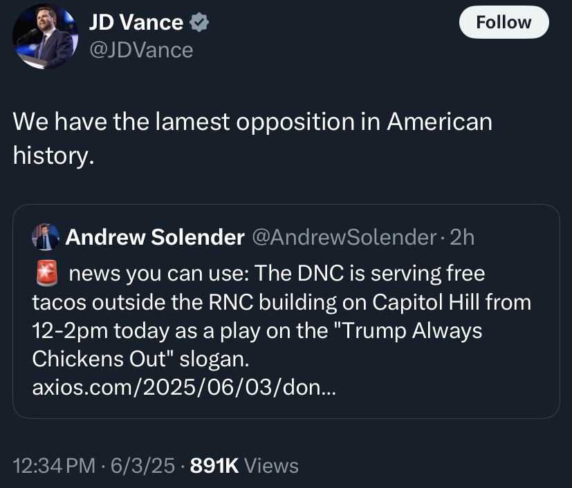 Can’t believe democrats are forcing me to agree with JD Vance on something