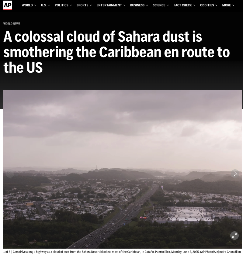 First the airwaves. Next: the internet.

Saharan dust is covering the skies from the Caribbean to the US 🌍
At Sahara AI, we’re covering the future of decentralized intelligence.

Coincidence? Maybe.
Momentum? Definitely. 🔆
#AIforALL