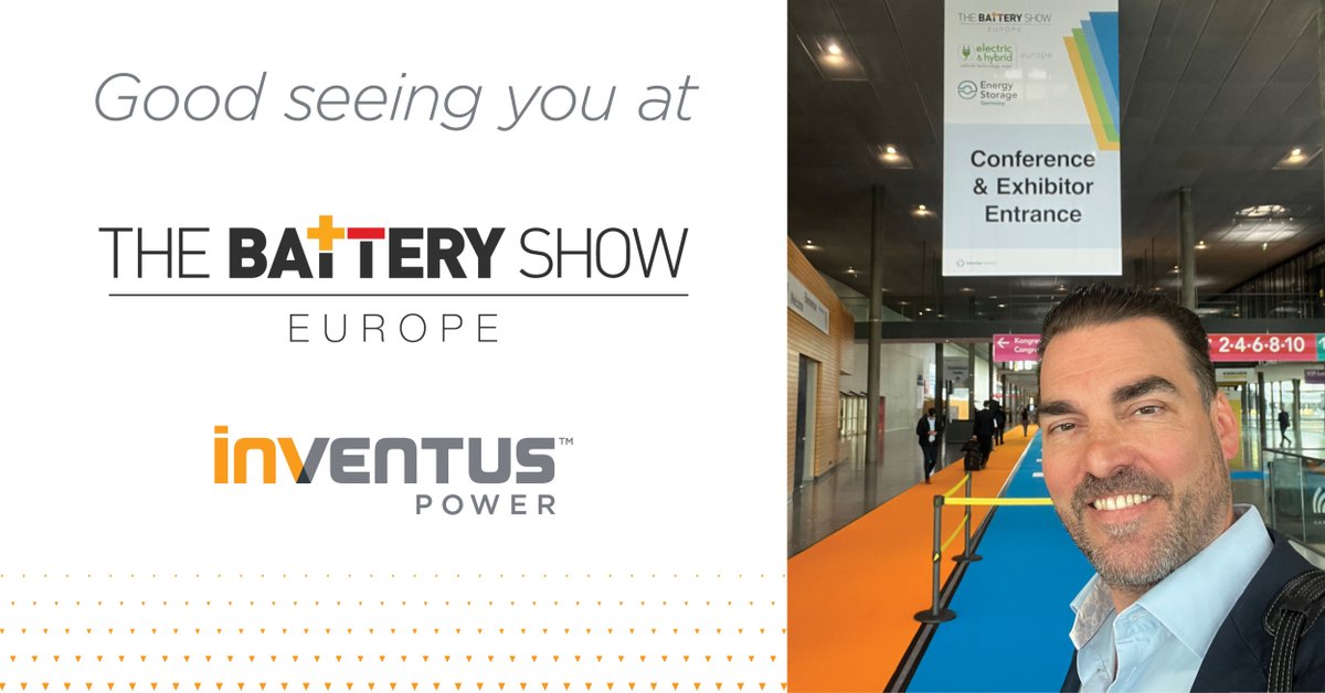 Inventus Power (@inventuspower) on Twitter photo We're checking out <a href="/BatteryShow_EU/">The Battery Show Europe</a> in Stuttgart. Germany this week! Andreas Paul from our EMEA team is exploring tech trends, networking, and finding ways Inventus Power can drive Li-ion electrification with our advanced battery solutions. hubs.li/Q03qwvVg0 We're checking out <a href="/BatteryShow_EU/">The Battery Show Europe</a> in Stuttgart. Germany this week! Andreas Paul from our EMEA team is exploring tech trends, networking, and finding ways Inventus Power can drive Li-ion electrification with our advanced battery solutions. hubs.li/Q03qwvVg0