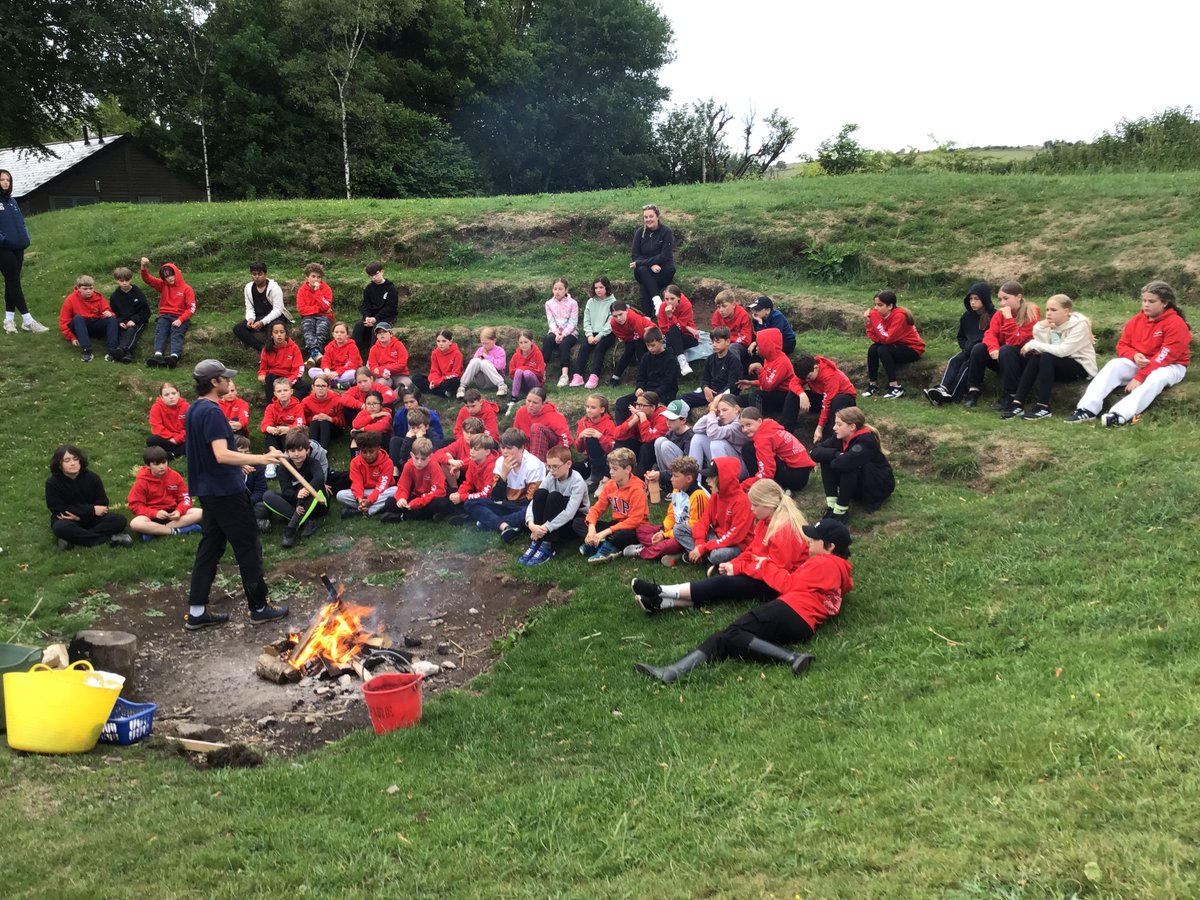 Enjoying marshmallows by the campfire. Yum!