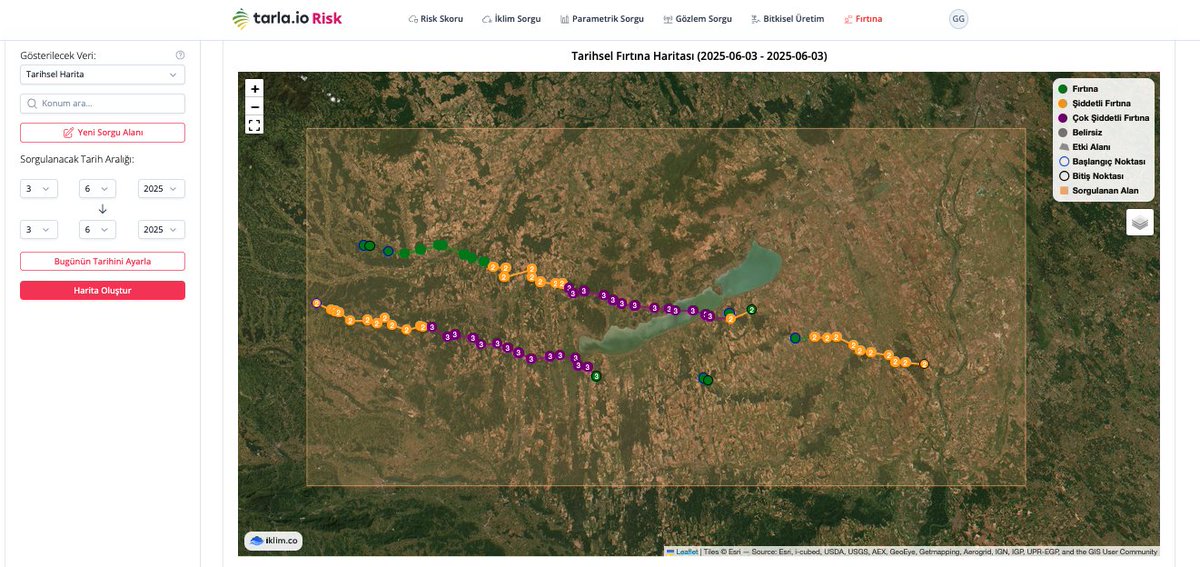 📌 3 Haziran 2025 – Balaton Gölü, Macaristan

🟪 Tarihsel Fırtına Haritası

💨Bugün öğleden sonra gözlemlenen süperhücre, tarla.io Risk sisteminde detaylı şekilde kayda geçti.

#iklimanalizi #süperhücre #tarımsalrisk #afetizleme